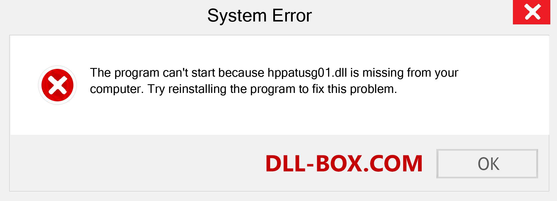  hppatusg01.dll file is missing?. Download for Windows 7, 8, 10 - Fix  hppatusg01 dll Missing Error on Windows, photos, images